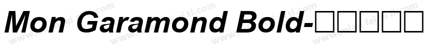 Mon Garamond Bold字体转换